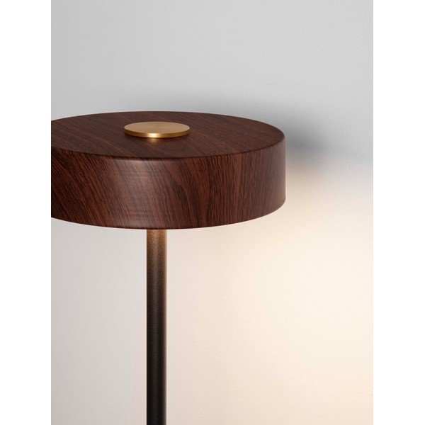 Čierna/v tmavo prírodnej farbe kovová LED stojacia lampa (výška  135 cm) Thea – Nova Luce-image-2