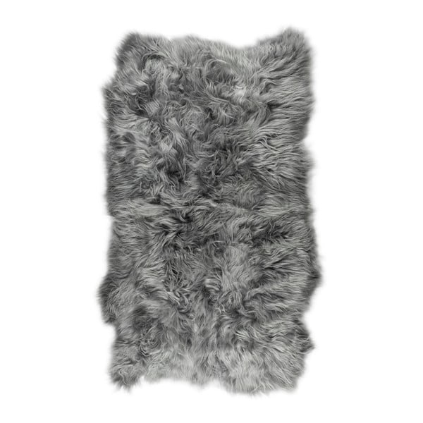 Sivý kožušinový koberec s dlhým vlasom Nardo, 110 x 200 cm