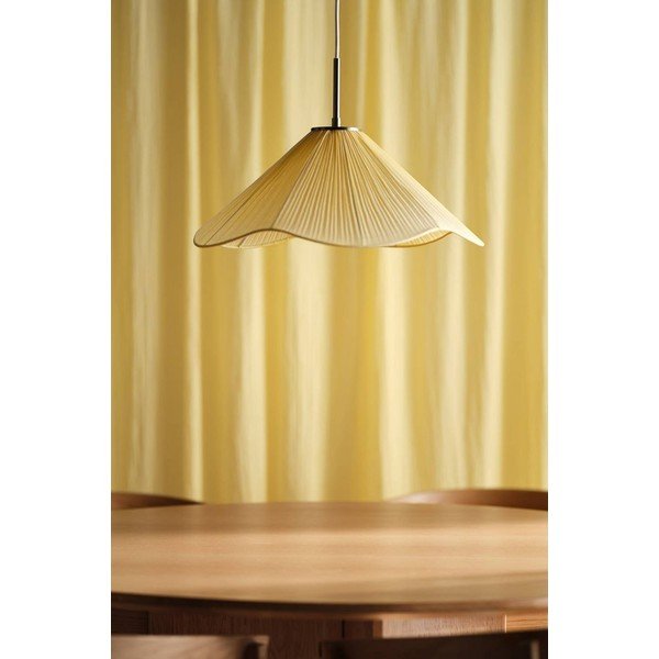 Žlté látkové závesné svietidlo ø 50 cm Lunaria – Jotex-image-3