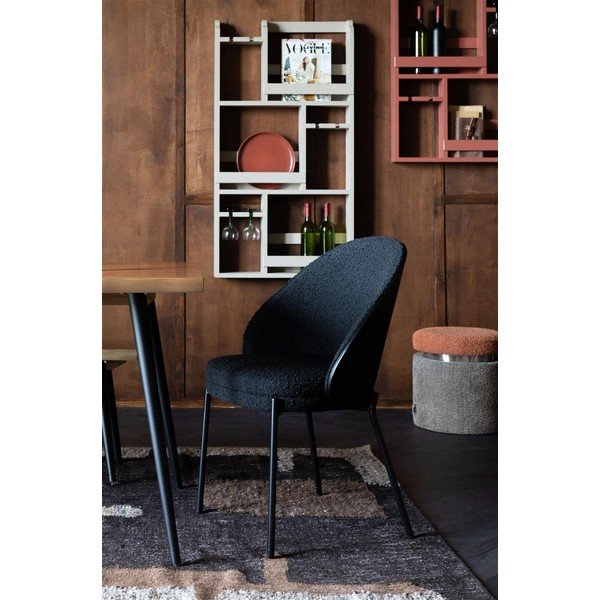 Červený nástenný regál na víno z kaučukového dreva počet fliaš 12 80x120x10 cm Myron – Dutchbone-image-1