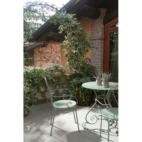 Oceľový okrúhly záhradný stolík ø 70 cm Etienne – Bizzotto-image-1