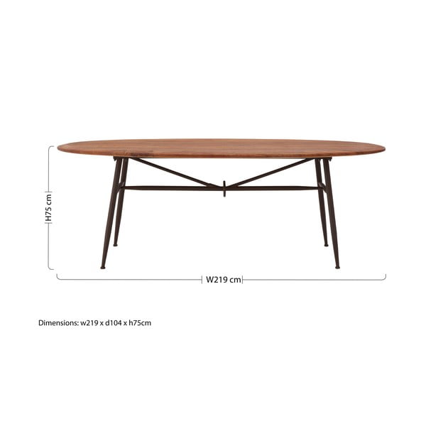 Jedálenský stôl z orechového dreva 104x219 cm New Foundry – Premier Housewares-image-4