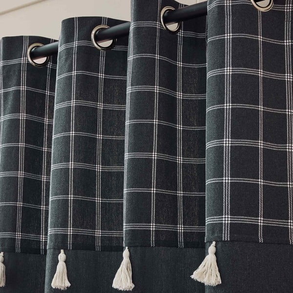 Antracitový záves s prímesou bavlny 140x240 cm Everest – douceur d'intérieur-image-2