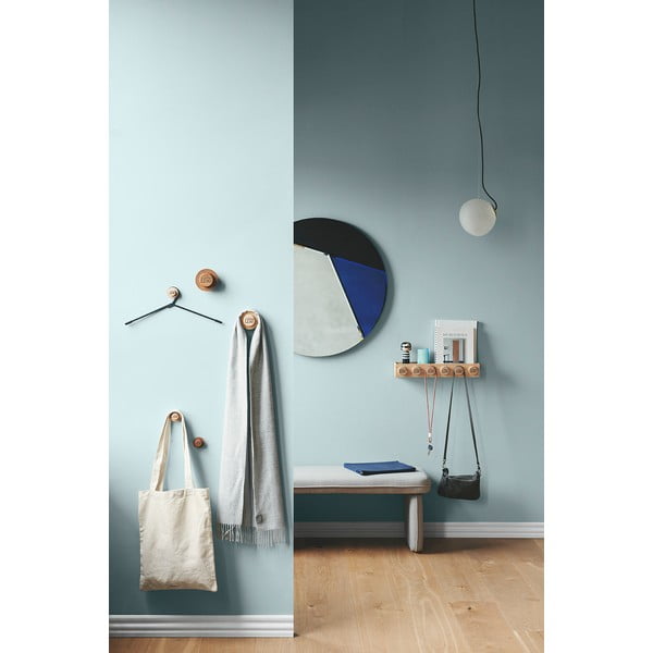 Súprava 3 nástenných háčikov z tmavo moreného dubového dreva LEGO® Wood-image-2