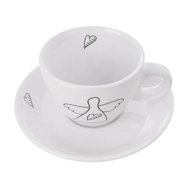 Čierno-biele keramické šálky v súprave 2 ks 90 ml - Orion-image-2