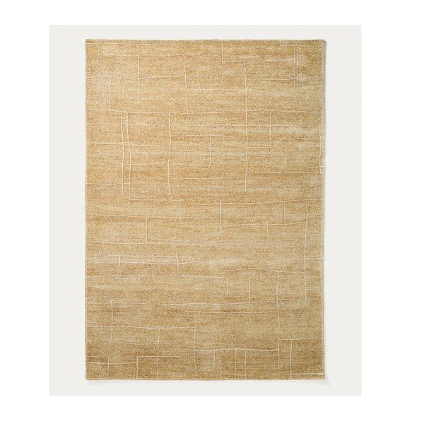 Ručne tkaný koberec v horčicovej farbe 200x300 cm Eloda – Kave Home