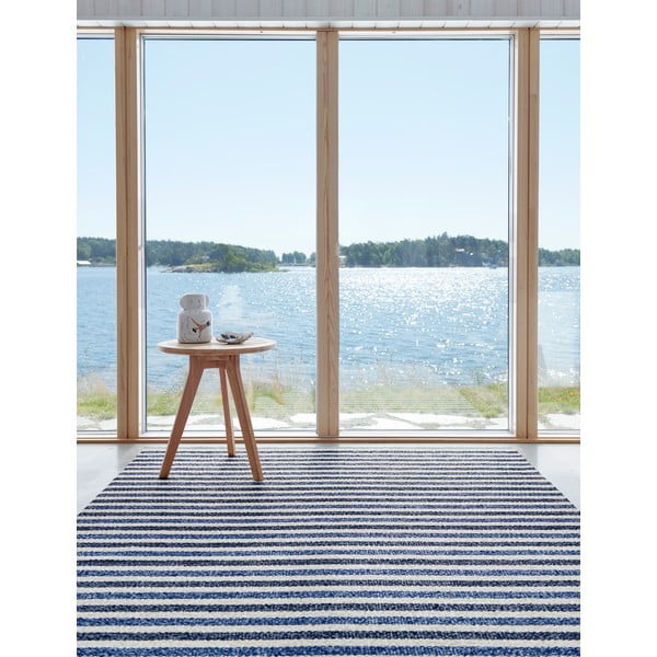Modro-krémový vnútorný a vonkajší koberec 70x120 cm Teo Denim – Pappelina-image-1