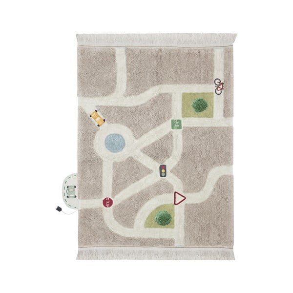 Sivý bavlnený detský hrací koberec 120x170 cm Eco-City – Lorena Canals