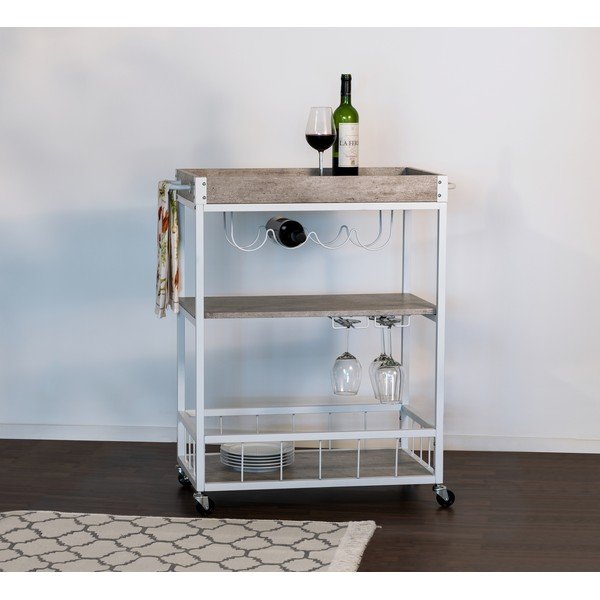 Servírovací stolík na kolieskach 40x80 cm Rustico - Wenko-image-1