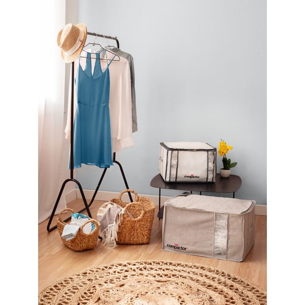 Sivý kompresný úložný box Compactor Oxford, 210 l-image-1