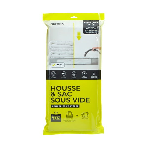 Vákuový plastový úložný box pod posteľ 105x45x15 cm – Homéa-image-1