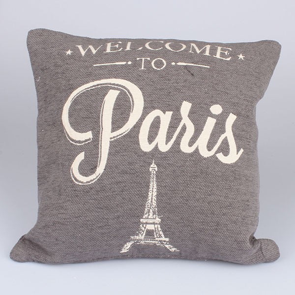 Obliečka na vankúš Paris in Grey, 40x40 cm