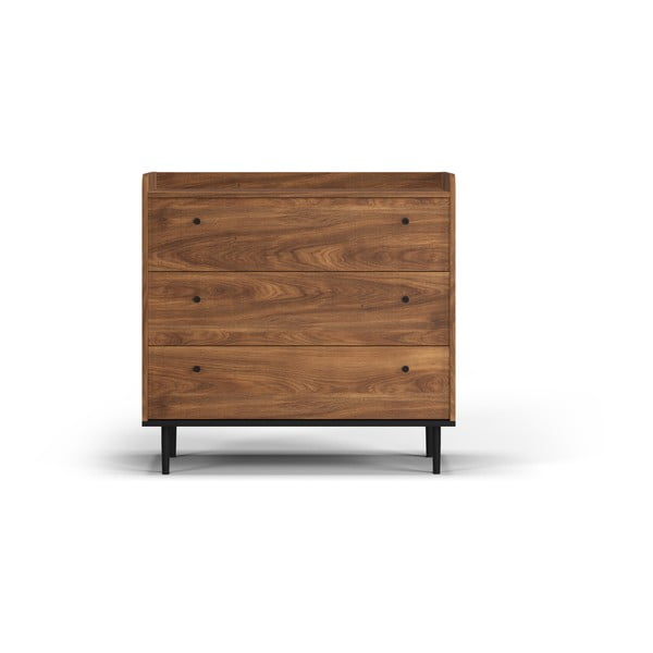 Nízka komoda v dekore orecha 90x90 cm Ely - Cosmopolitan Design