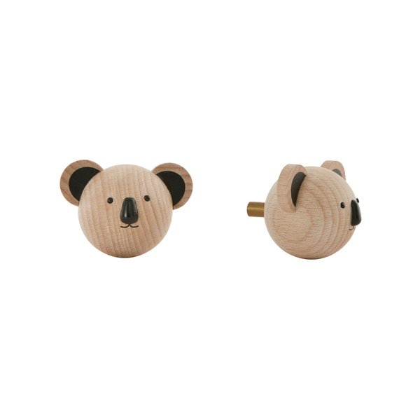 Nástenný háčik z bukového dreva v prírodnej farbe Koala – OYOY Mini