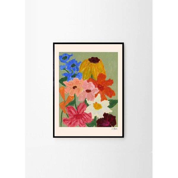 Plagát 50x70 cm Flowers on Sage Green – Carla Llanos – The Poster Club-image-4