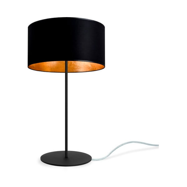 Čierno-zlatá stolová lampa Bulb Attack Tres, ⌀ 36 cm