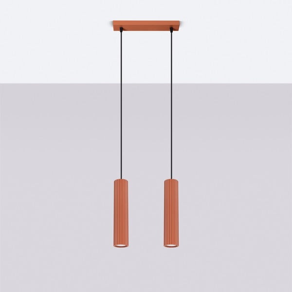 Závesné svietidlo v tehlovej farbe Gleam – Sollux-image-4