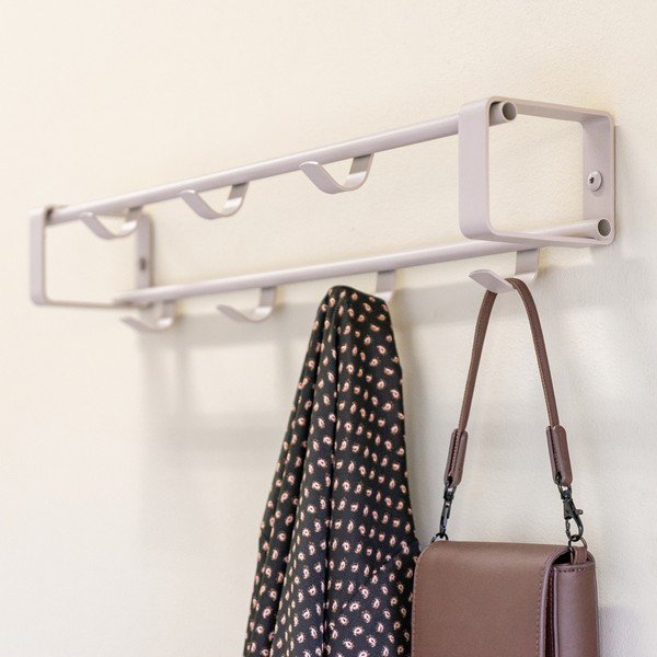 Taupe oceľový nástenný vešiak s poličkou 60 cm Rex – Spinder Design-image-1