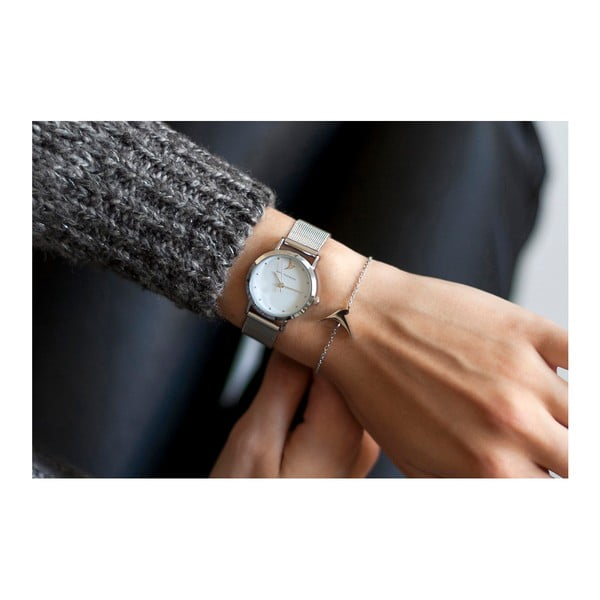 Dámske hodinky so sivým remienkom z antikoro ocele Emily Westwood Bussiness-image-1