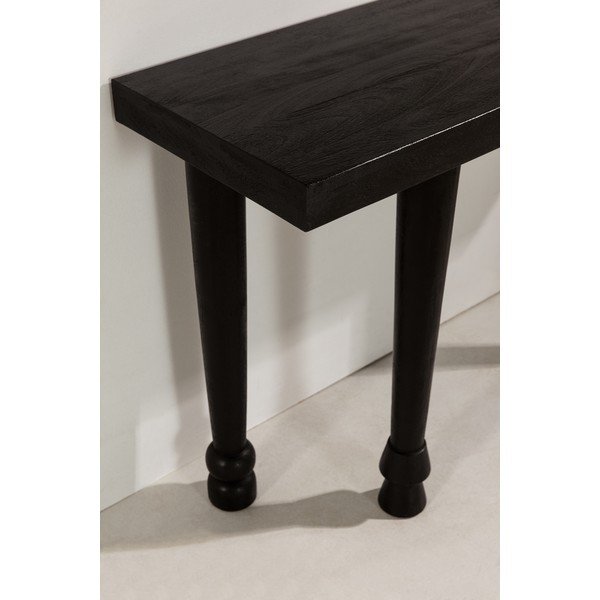 Čierny konzolový stolík z mangového dreva 40x130 cm Inaya – MOME-image-4