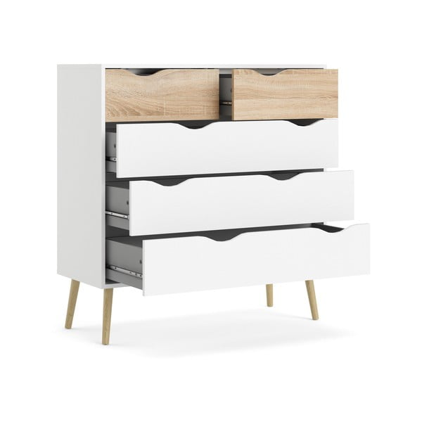 Biela komoda Tvilum Oslo, 99 x 101 cm-image-4