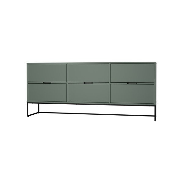 Sivozelená nízka komoda 176x76 cm Lipp - Tenzo-image-4