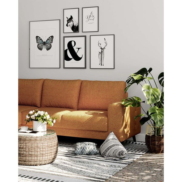 Oranžová rohová pohovka (variabilná) Fynn – Ghado-image-4