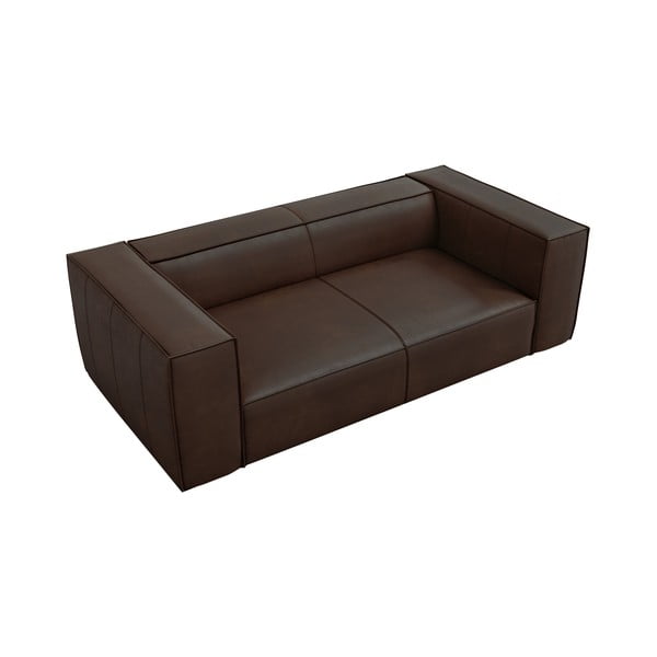 Tmavohnedá kožená pohovka 212 cm Madame - Windsor & Co Sofas-image-3