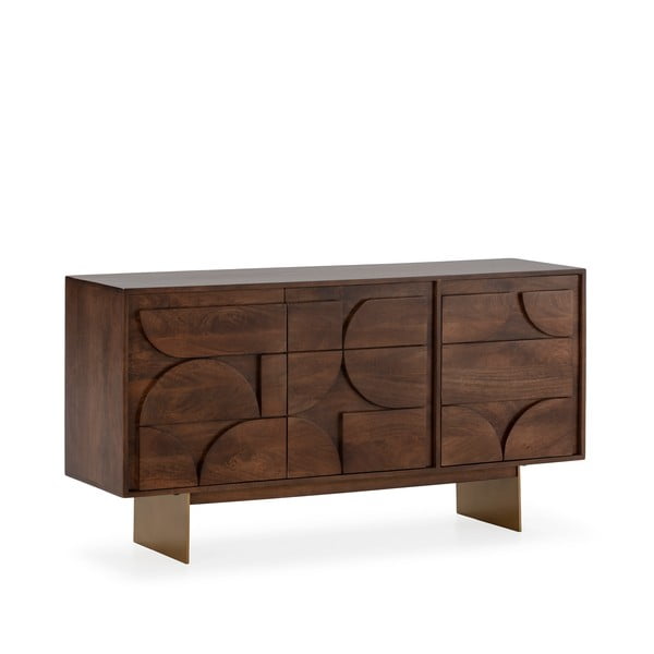 Hnedá komoda z mangového dreva 145x76x40 cm Trisha – MOME-image-2