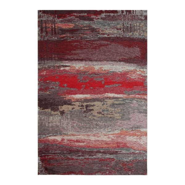 Koberec Eco Rugs Red Abstract, 80 × 150 cm
