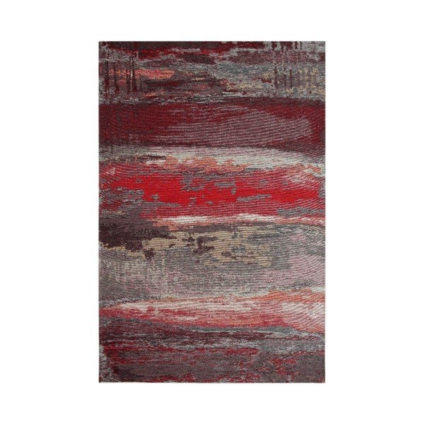 Koberec Eco Rugs Red Abstract, 80 × 150 cm