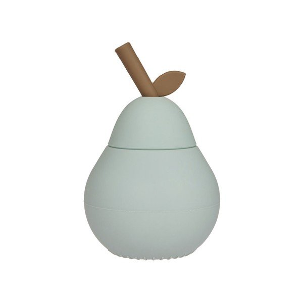 Silikónový detský hrnček v mentolovej farbe Pear – OYOY Mini