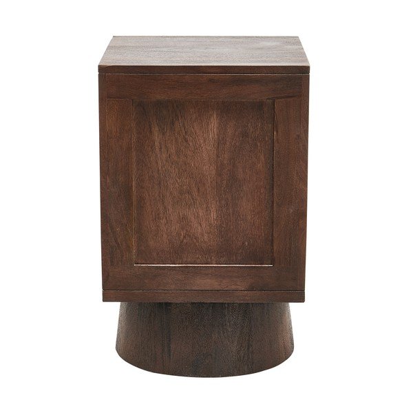 Tmavohnedý nočný stolík z mangového dreva Crumble – WOOOD-image-4