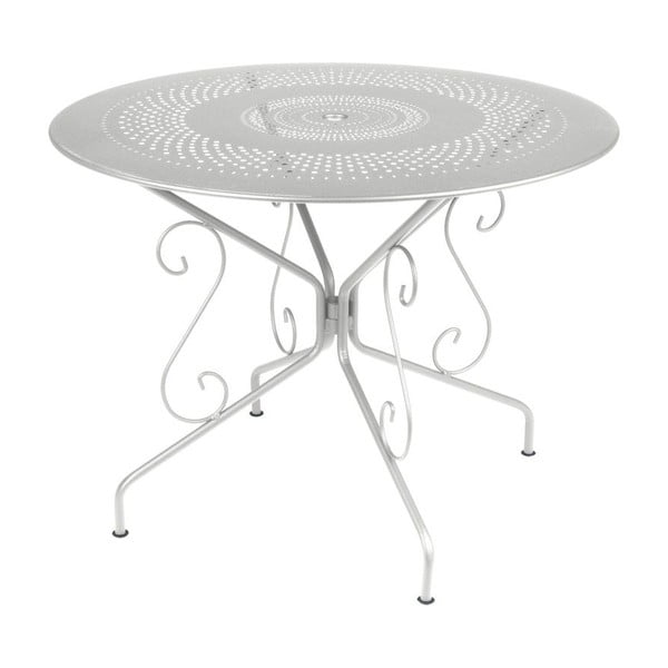 Svetlosivý kovový stôl Fermob Montmartre, Ø 96 cm