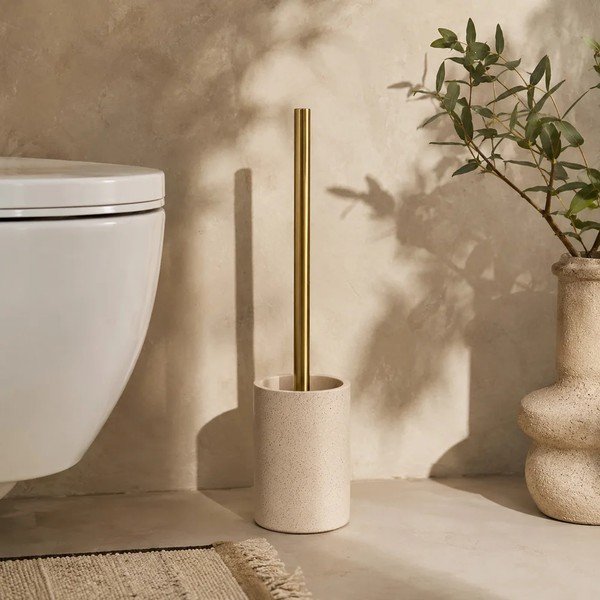 Béžová WC kefa z polyresínu Oria – douceur d'intérieur-image-1