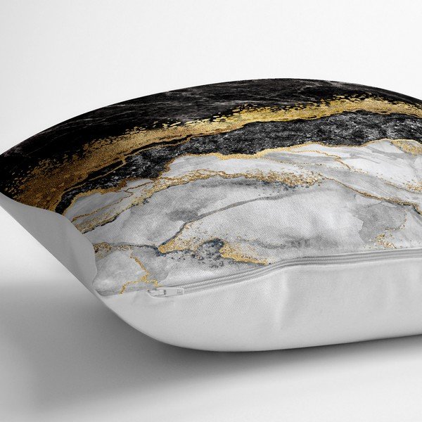 Obliečka na vankúš s prímesou bavlny Minimalist Cushion Covers Dark Marble, 70 x 70 cm-image-1