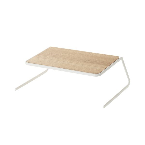 Biela/v prírodnej farbe drevená prídavná polička 19,5x19,5 cm Tosca – YAMAZAKI