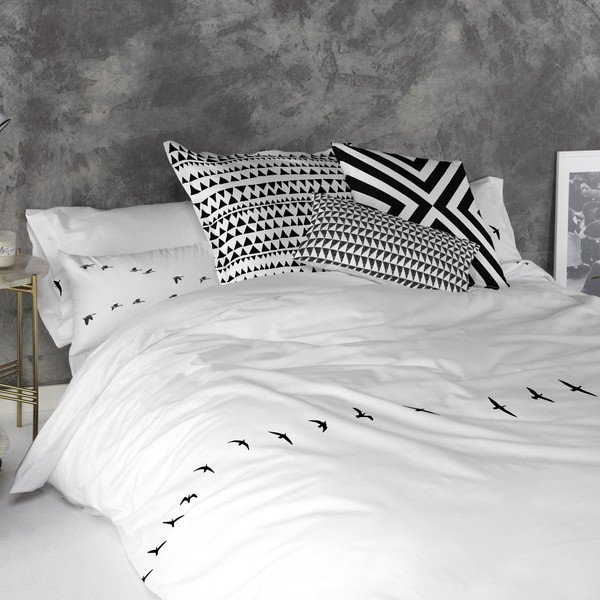 Súprava 2 bavlnených obliečok na vankúš Blanc Trip-image-1