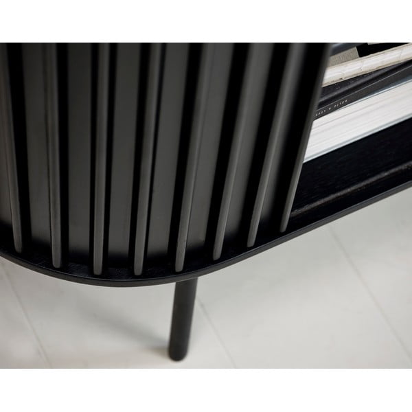 Čierna skrinka v dekore duba 125x110 cm Siena – Unique Furniture-image-1