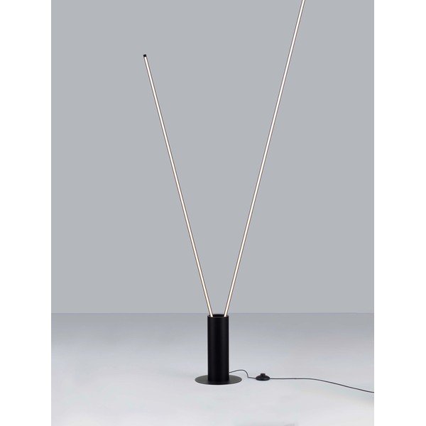Matne čierna kovová LED stojacia lampa s ohýbateľnou konštrukciou (výška  181 cm) Kimolia – Nova Luce-image-4