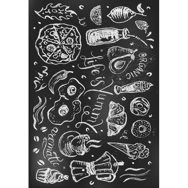 Čierny prateľný behúň 80x200 cm Life Is Yummy – Vitaus