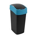 Čierny/modrý plastový odpadkový kôš na triedený odpad 45 l Flip Bin – Curver
