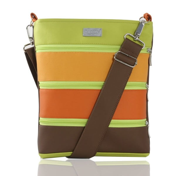 Oranžovo-zelená kabelka Dara bags Darian Middle No.52