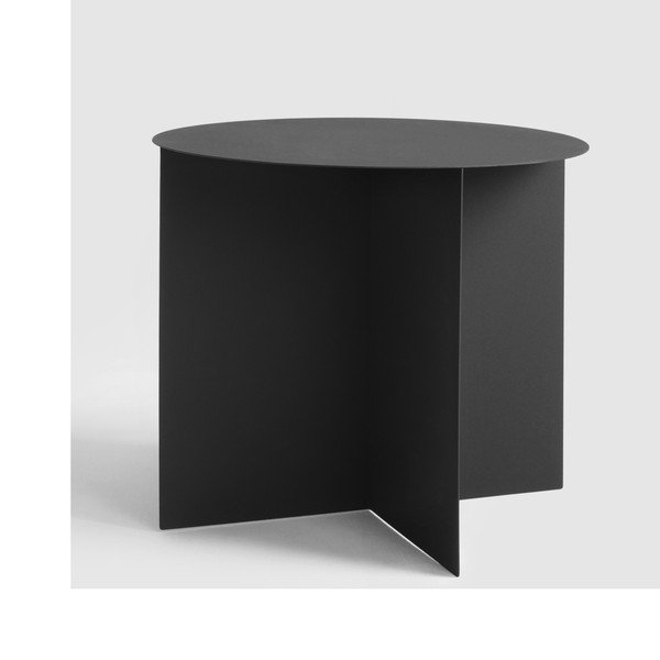 Čierny odkladací stolík Custom Form Oli, ⌀ 50 cm-image-1