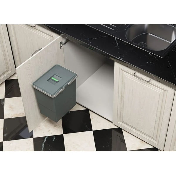 Vstavaný plastový odpadkový kôš 24 l Easy - Elletipi-image-1