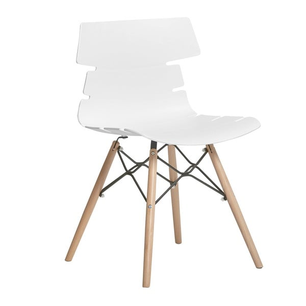 Sada 4 bielych jedálenských stoliečik Marckeric Iris-image-2