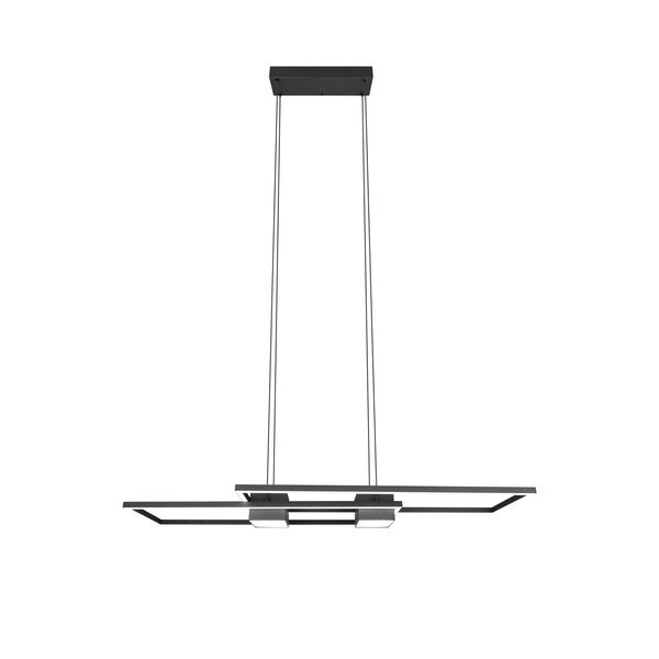 Matne čierne LED stmievateľné závesné svietidlo na diaľkové ovládanie Albany – Trio