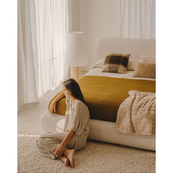 Pletená deka z vlny a zmesi vlákien 130x170 cm Melany – Kave Home-image-3