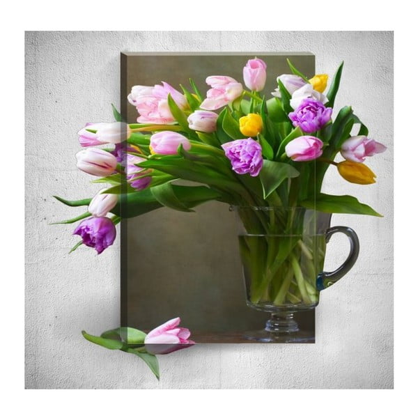 Nástenný 3D obraz Mosticx Flowers In Vase, 40 × 60 cm