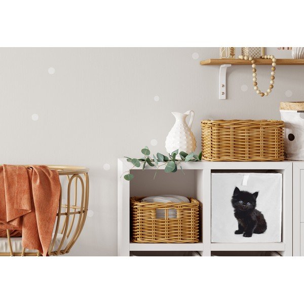 Biely látkový detský organizér na hračky 32x32x32 cm The Cutest Ones – Butter Kings-image-2